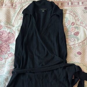 Ann Taylor Black V-Neck Wrap Sweater